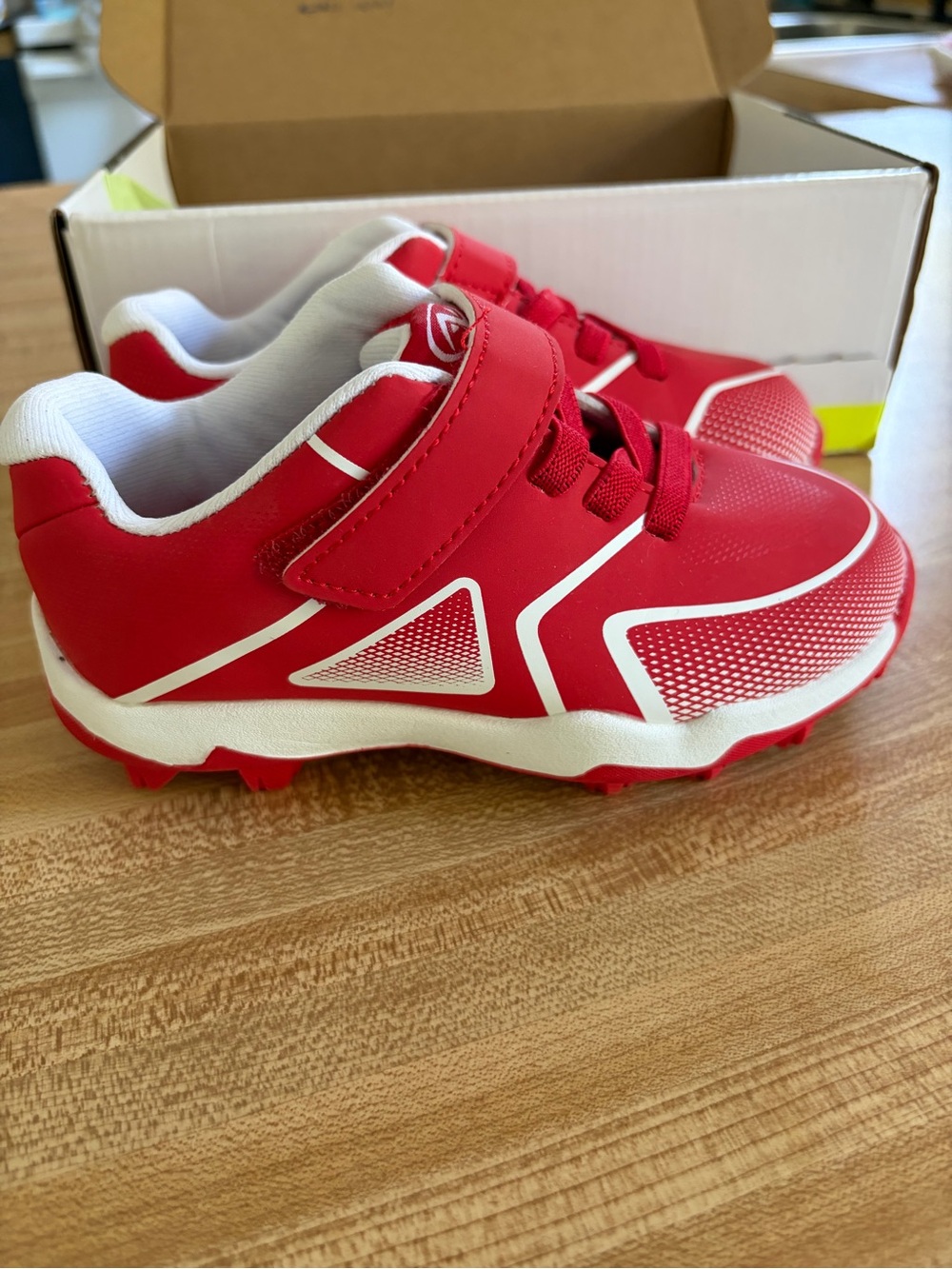 Kids Red Athletic Works Baseball Cleats